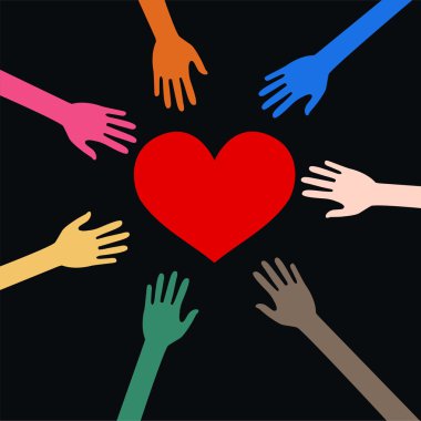 Reaching arms love clipart