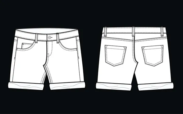 Pantalones cortos de moda — Vector de stock