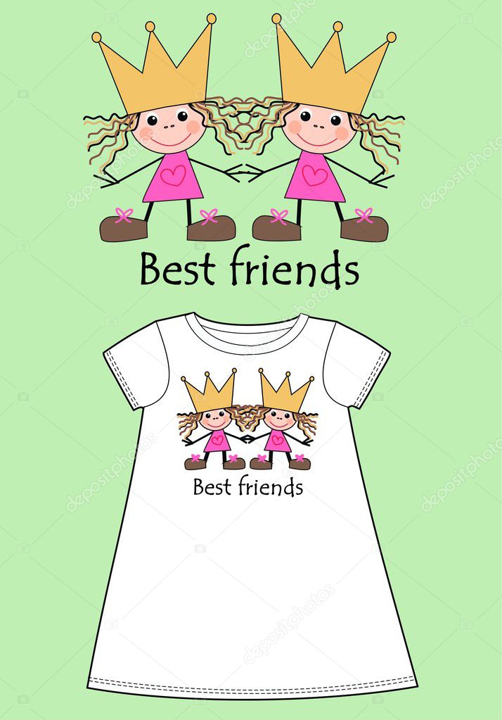 Best friends pattern for childrens wear