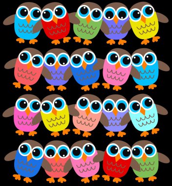 Owl background clipart