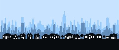 City skyline clipart