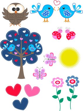 Different design elements clipart