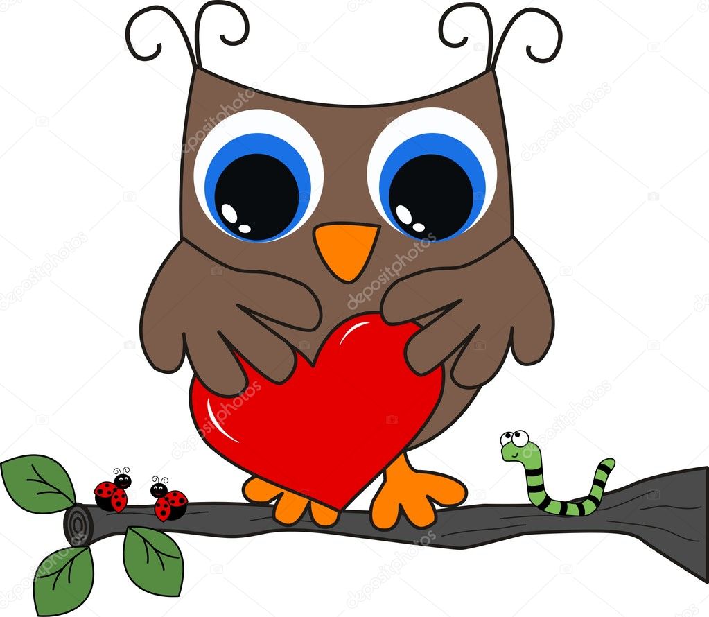 A brown owl with a big heart
