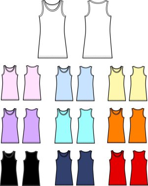 Tank top linen garment clothing clipart