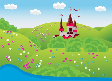 Dreamlike landscape clipart