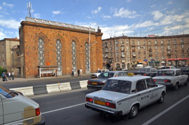 Erivan'da trafik. Ermenistan