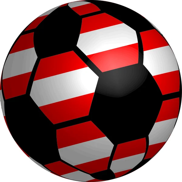 Rakousko vlajky fotbalový míč — Stock fotografie