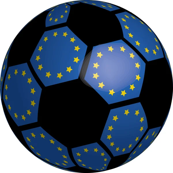 Drapeau de l'Europe bal de football — Photo