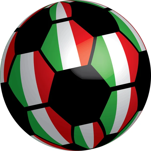 Bandera de Italia fútbol bal — Foto de Stock