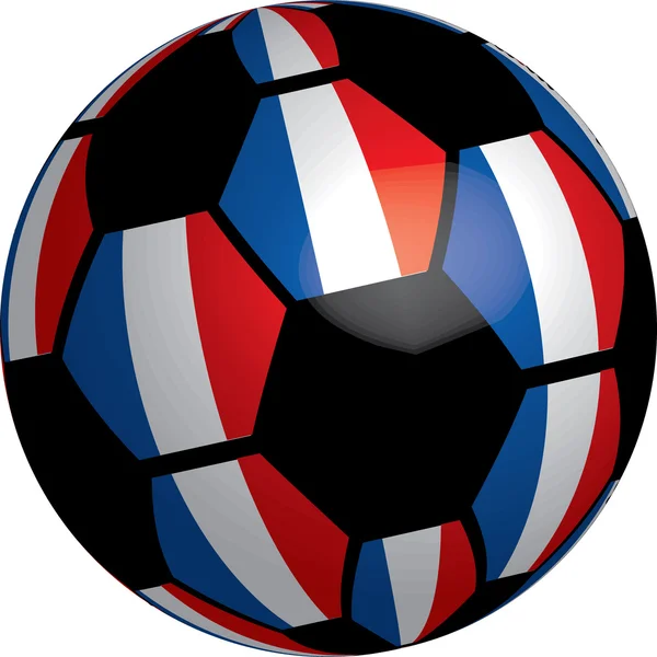 Flagga Frankrike fotboll — Stockfoto