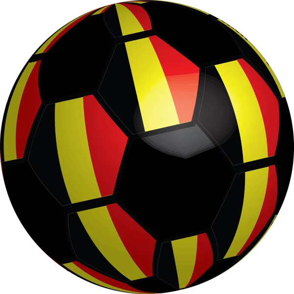 stock image Flag of Belgium soccer bal