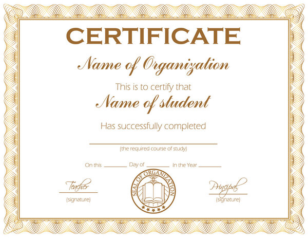 General Purpose Certificate or Award