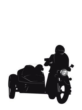 Biker With Dog clipart