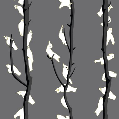 Cockatoo pattern clipart