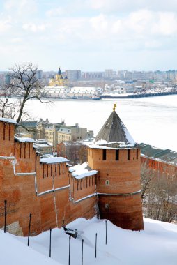 April in Nizhny Novgorod Kremlin Russia clipart