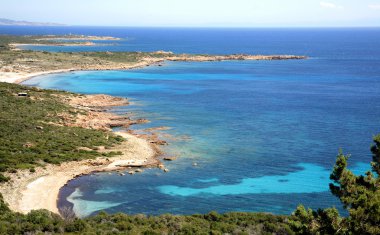 turkuaz lagün içinde park bonifacio corsica, Fransa