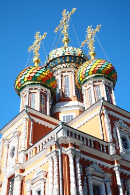 stroganov kilise kubbeleri. Nizhny novgorod, Rusya Federasyonu.