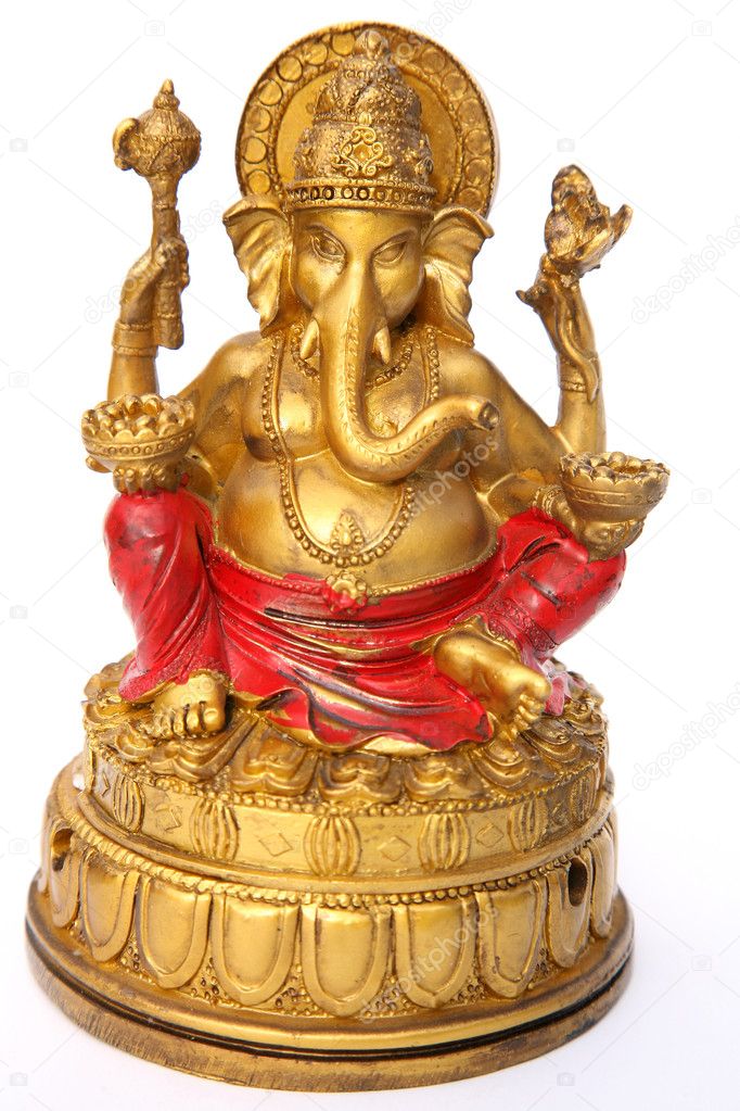 God Ganesh on white background