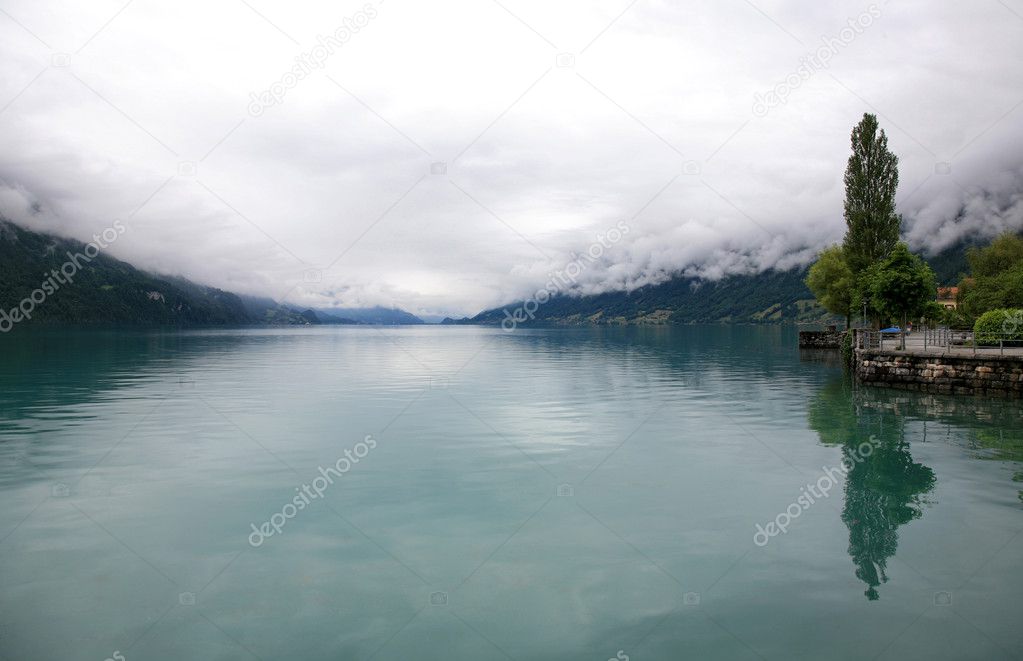 Meditative landscape of lake Brienz, Switzerland