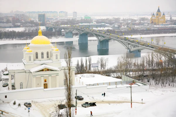 Január Nézd Angyali üdvözlet kolostor Nyizsnyij Novgorod, Oroszország — Stock Fotó