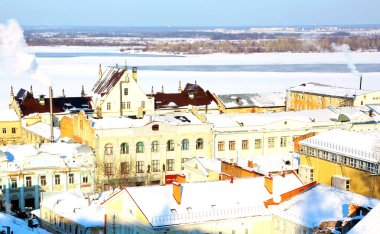 Şubat görünümü Nijniy novgorod, Rusya'nın en eski bölümü