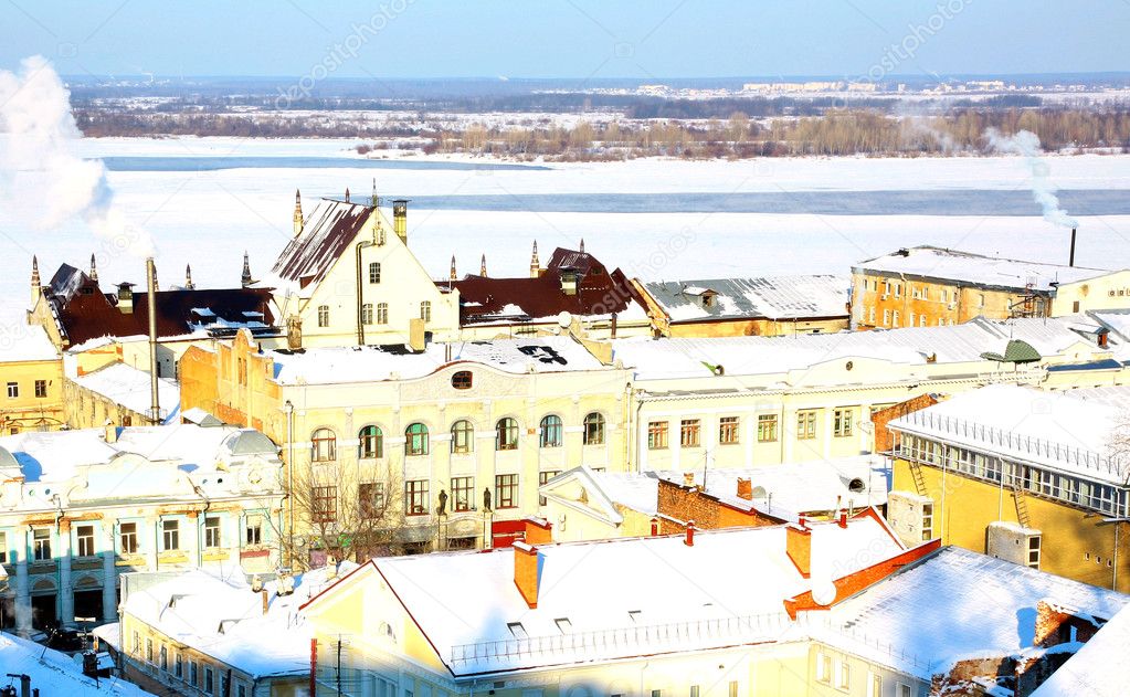 February view the oldest part of Nizhny Novgorod Russia