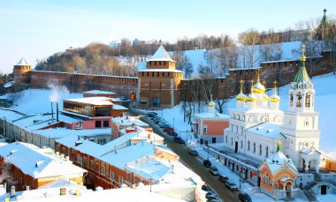 John Baptist Church and Kremlin Nizhny Novgorod Russia clipart