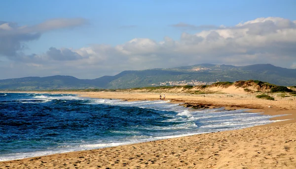 Walking at the beach Valledoria Sardinia Italy — Stock Photo, Image