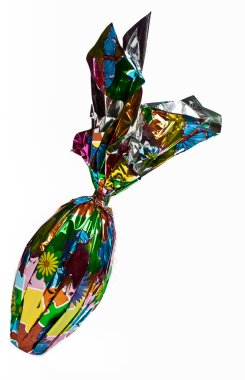 Chocolate egg in foil clipart