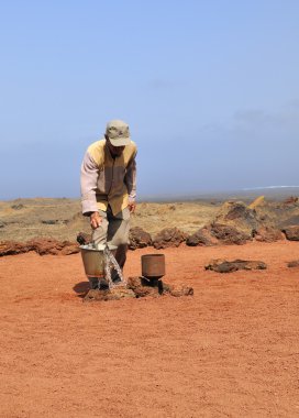 Lanzarote, İspanya - 16 Haziran 2011 - timanfaya Ulusal par