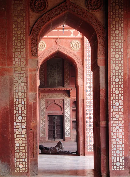 Den stora moskén i delhi. — Stockfoto
