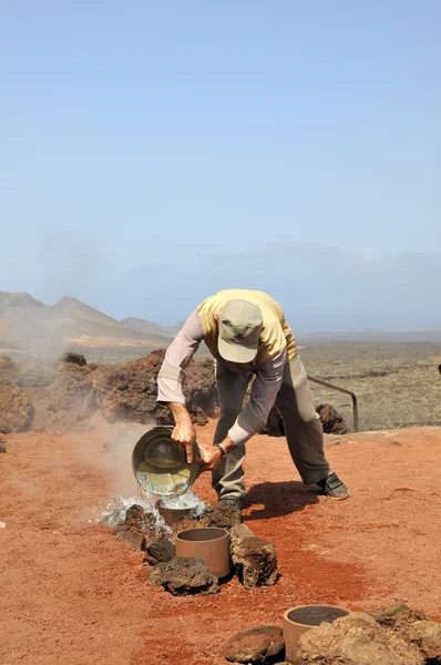 stock image Lanzarote, Spain - June 16, 2011 - Timanfaya National Par