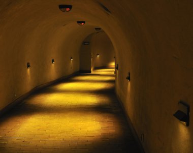 Old underground tunnel. clipart