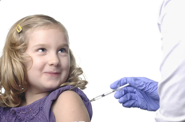 Gyermek védőoltások-egy fehér — Stock Fotó