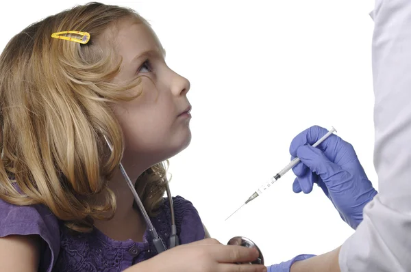 Child vaccinations on a white — Stock Photo, Image