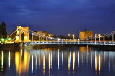 Grunwald bridge in Wroclaw. Poland clipart