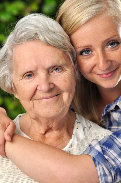 Grandmother and granddaughter. — Stock Photo, Image