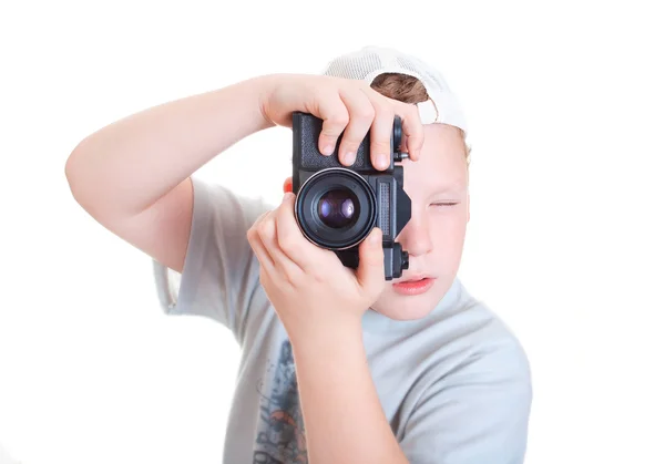 Молодой фотограф — стоковое фото