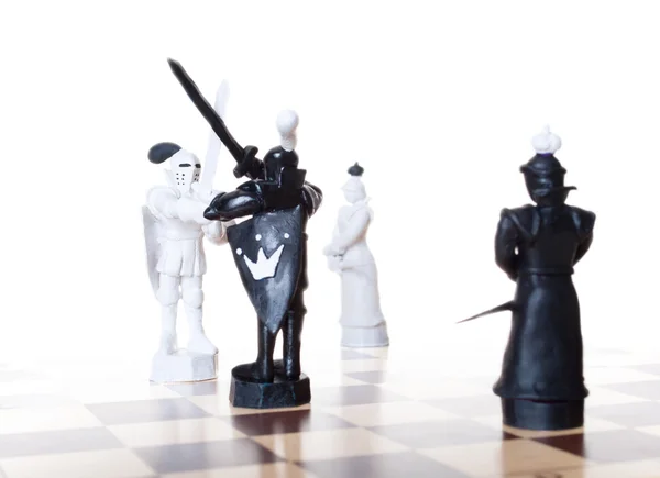 Битва шахи — стокове фото
