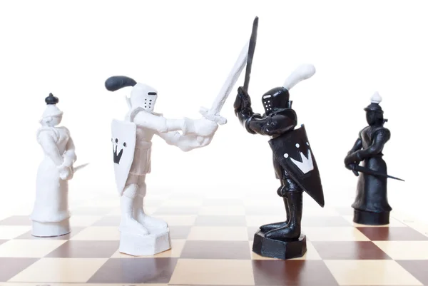 Batalha xadrez — Fotografia de Stock