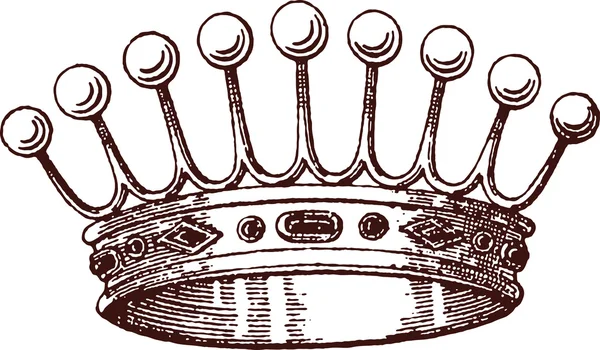 Drottning krona — Stock vektor