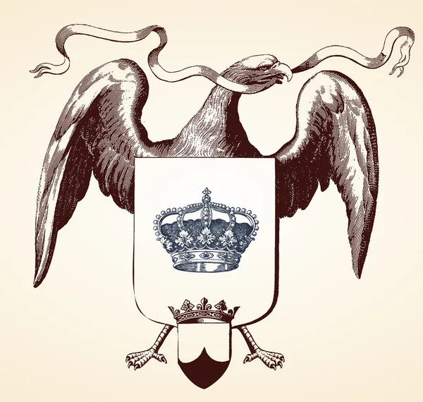 Insignia de águila extendida — Archivo Imágenes Vectoriales