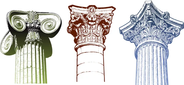 Set di colonne classiche — Vettoriale Stock