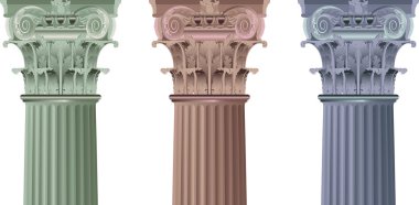 Set classic columns clipart