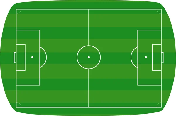 Fondo de campo de fútbol verde. Ilustración vectorial — Vector de stock