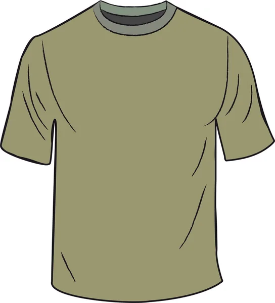 Groene t-shirt ontwerpsjabloon — Stockvector