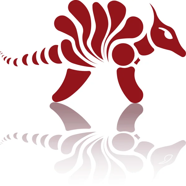 Retro-Dinosaurier-Logo — Stockvektor