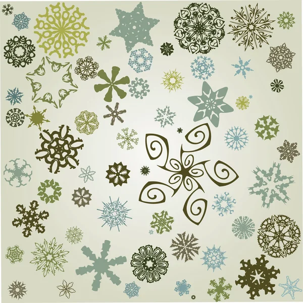 Retro snowflakes background — Stock Vector