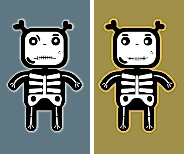 Illustration - funny child bones — Stock Vector
