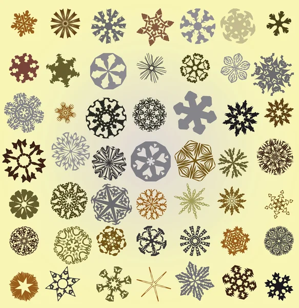 Snowflakes set — Stock Vector